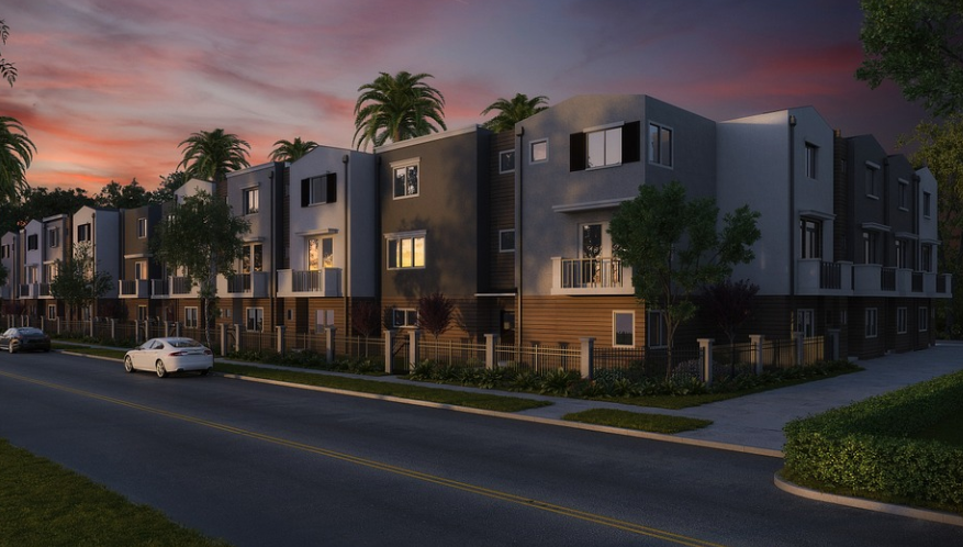 Condos near the road